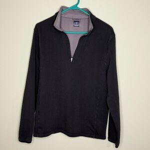 J. Crew Men's L  Gray Performance Quarter-Zip Sweater pullover sweatshirt active